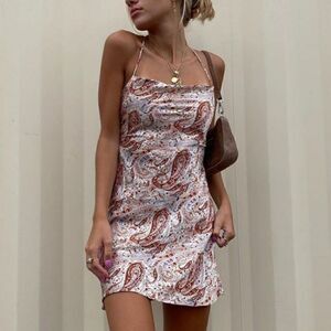 Sexy Paisley slinky dress small